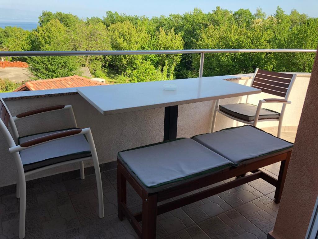 Balkon lub taras w obiekcie Apartments Villa Učka