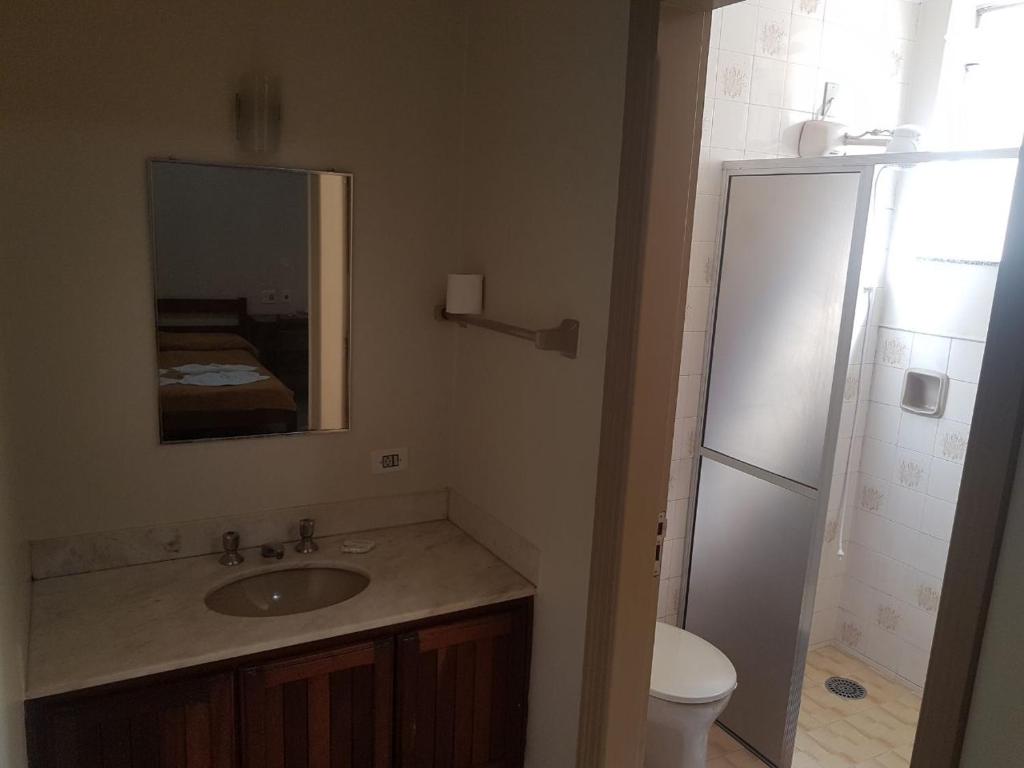 Koupelna v ubytování Scala Hotel Barretos