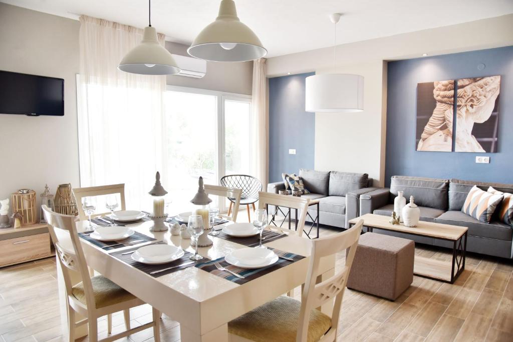 Posezení v ubytování Siggos Suites