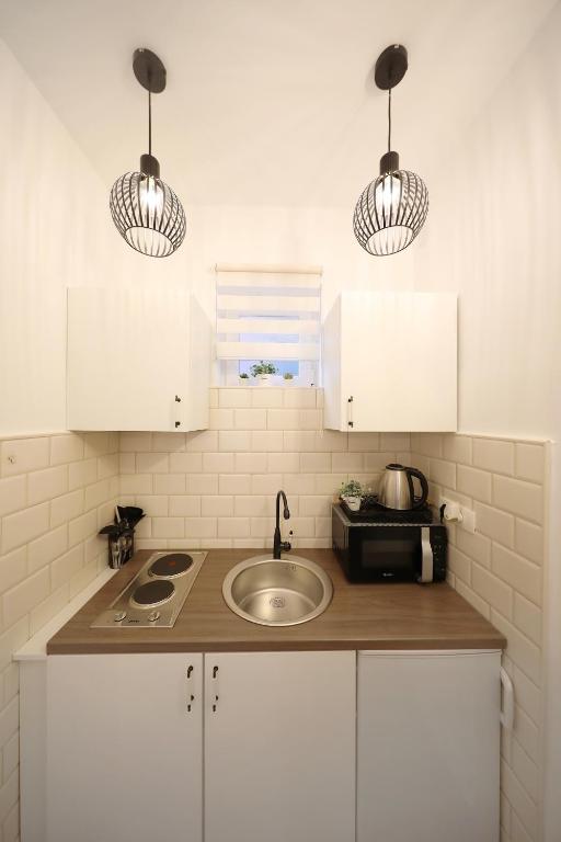 Kuchyňa alebo kuchynka v ubytovaní Studio apartman Sendy