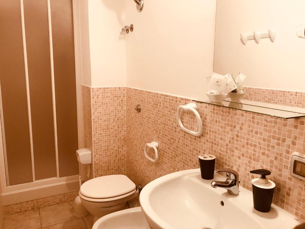 Koupelna v ubytování B&B New Triscele
