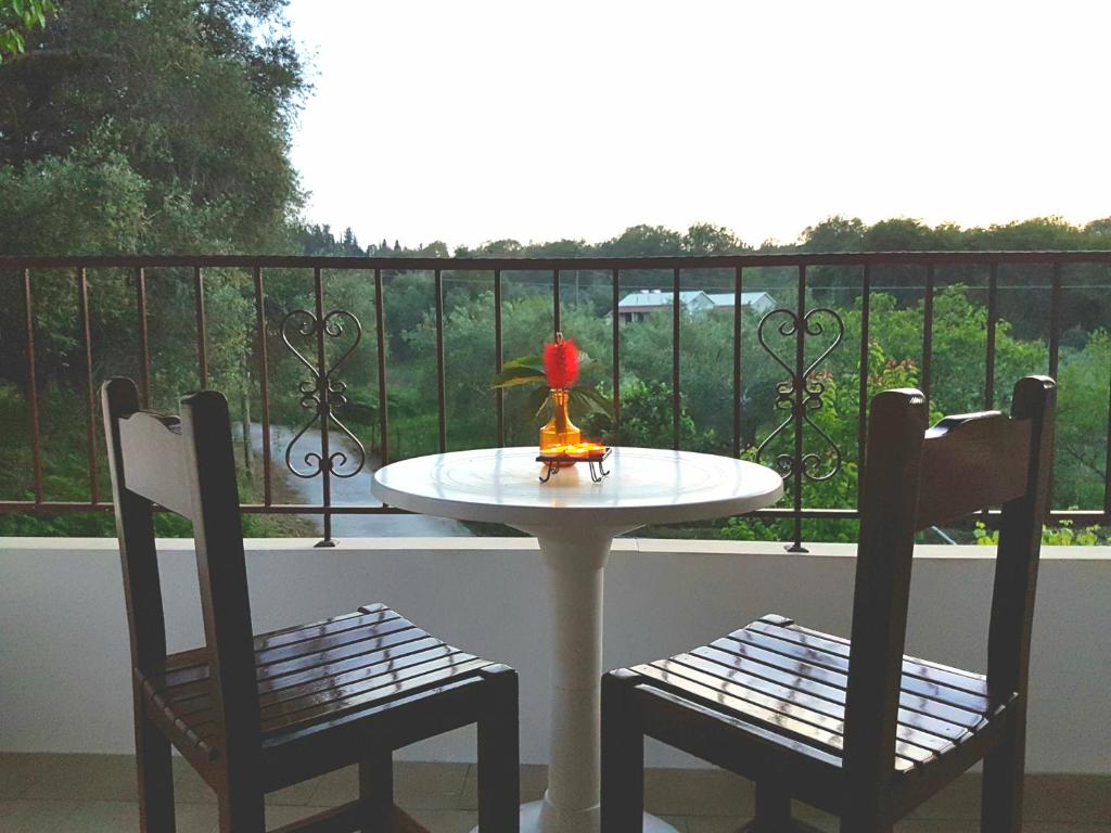 A balcony or terrace at Alexandros Studios