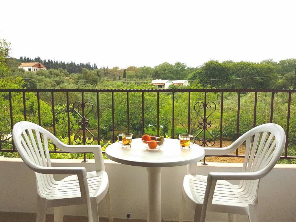 A balcony or terrace at Alexandros Studios