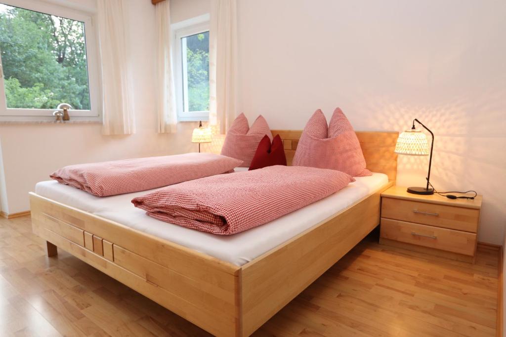 Postel nebo postele na pokoji v ubytování Appartement Hänsel & Gretel