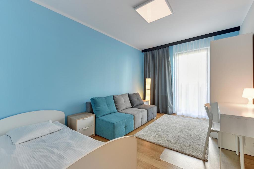 Posteľ alebo postele v izbe v ubytovaní Baltic Pearl - Nadmorze Premium