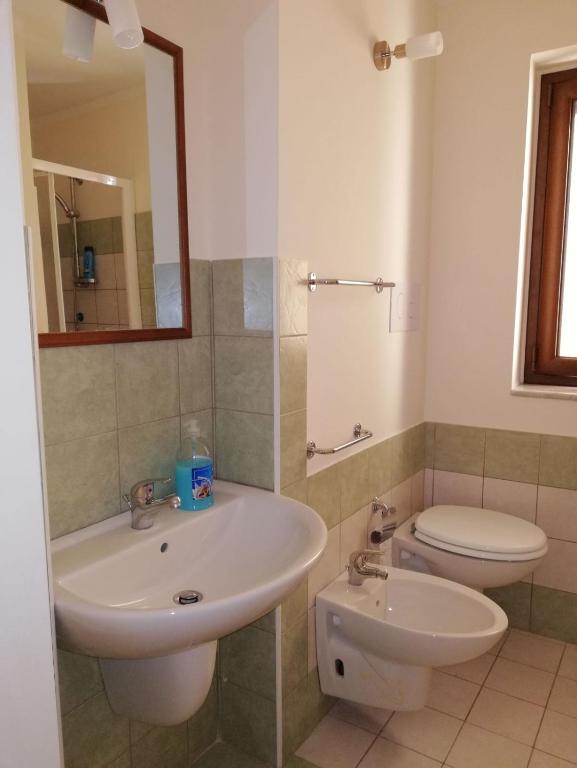 Koupelna v ubytování Backpackers