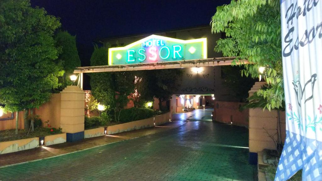 a restaurant with a sign that reads pesto at Hotel Essor (Adult Only) in Nara