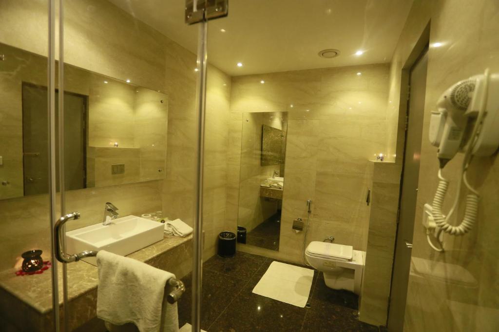 Koupelna v ubytování Hotel Alleviate