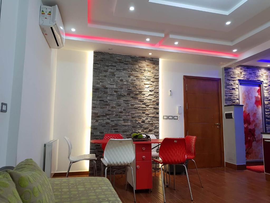 Posezení v ubytování APPARTEMENT "DINA" Kélibia
