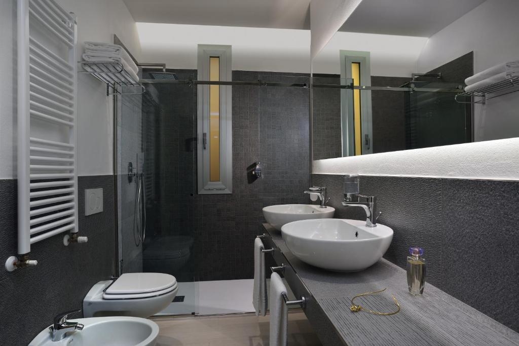 Koupelna v ubytování Hotel Boemia