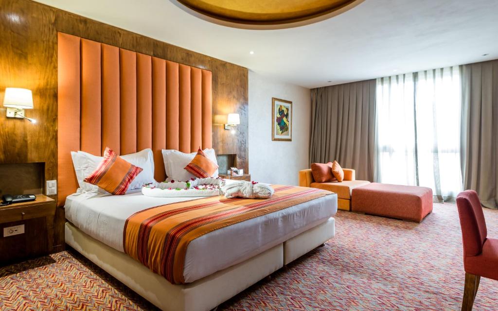 Postel nebo postele na pokoji v ubytování Sahara Hotel Agadir - Adults Only