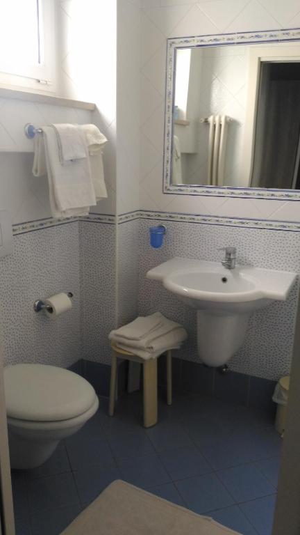Koupelna v ubytování Hotel Monti