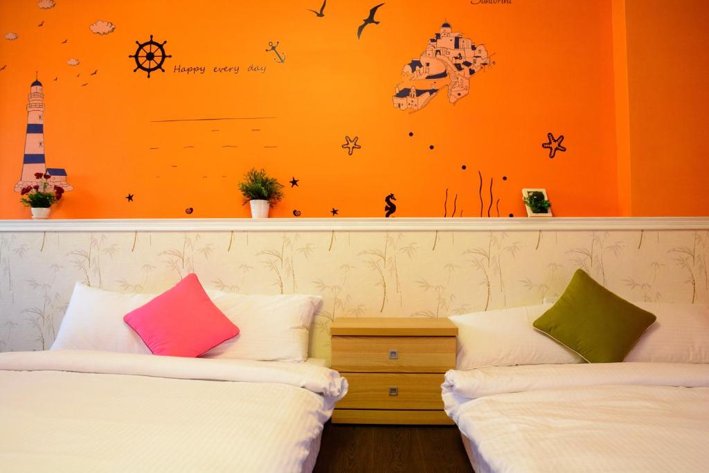 Postel nebo postele na pokoji v ubytování Shell Inn