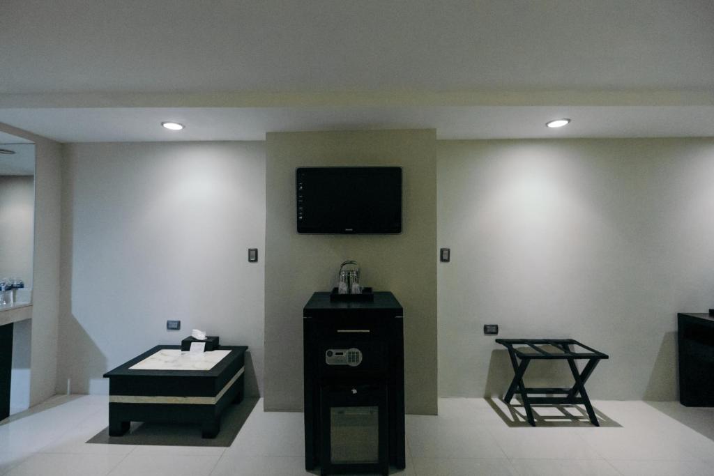 TV a/nebo společenská místnost v ubytování Hotel El Español Paseo de Montejo