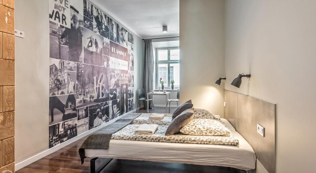 Posteľ alebo postele v izbe v ubytovaní Flamingo Premium Hostel