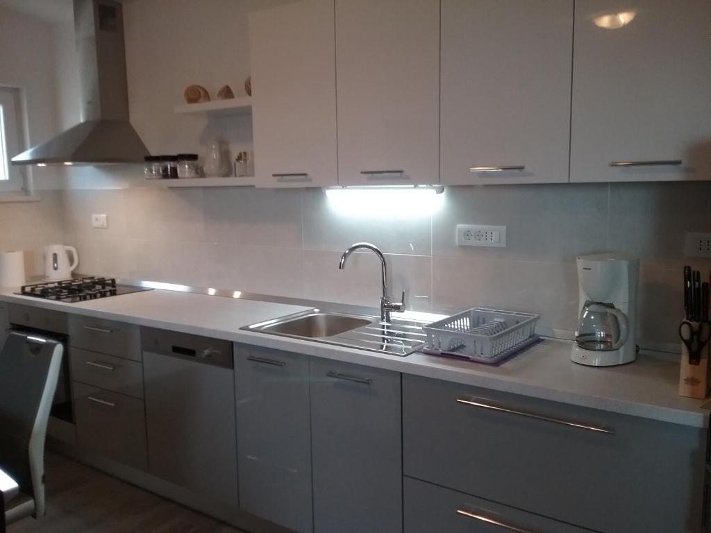 Kuchyň nebo kuchyňský kout v ubytování Apartment Willy