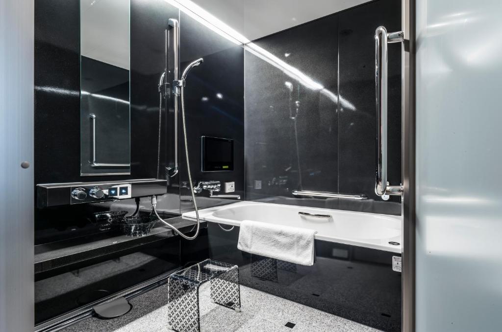 Koupelna v ubytování Hotel Alza Kyoto