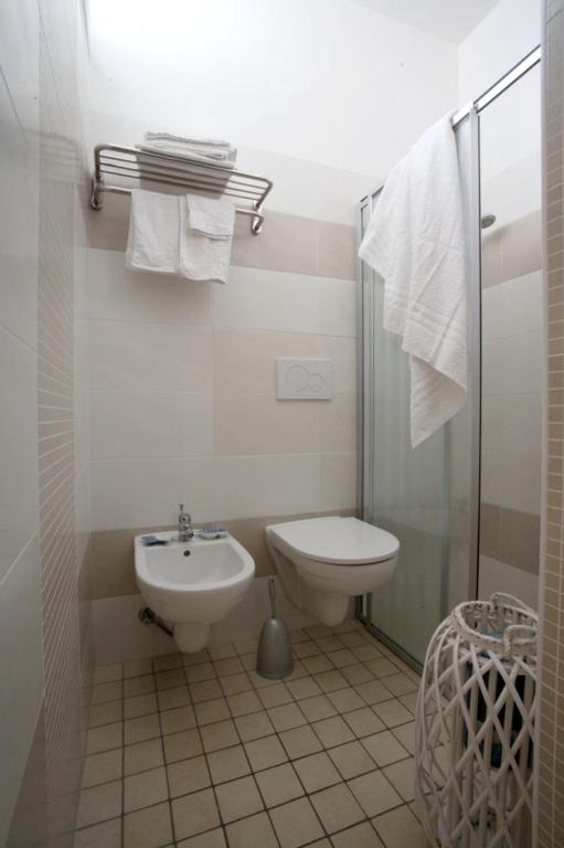 Koupelna v ubytování Hotel Tosi
