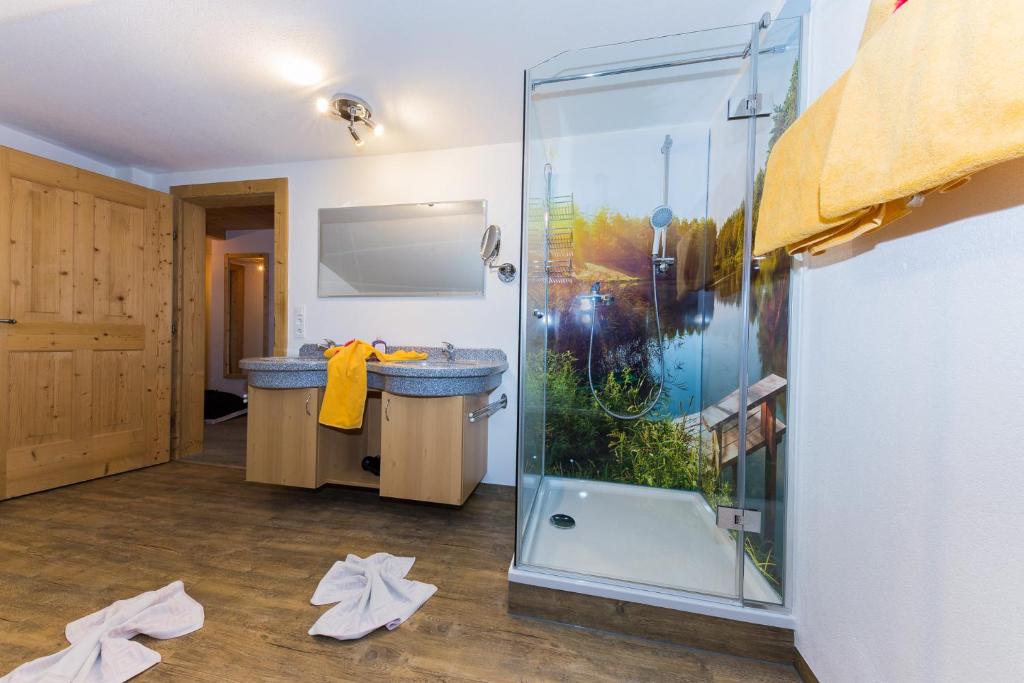 Koupelna v ubytování Romantikferienhaus am Brändle