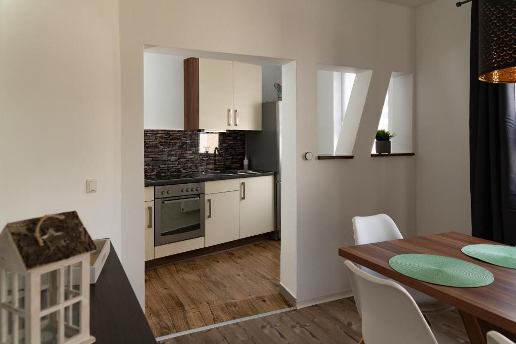 Kuchyň nebo kuchyňský kout v ubytování Tom's Ferienappartements Appartment 2