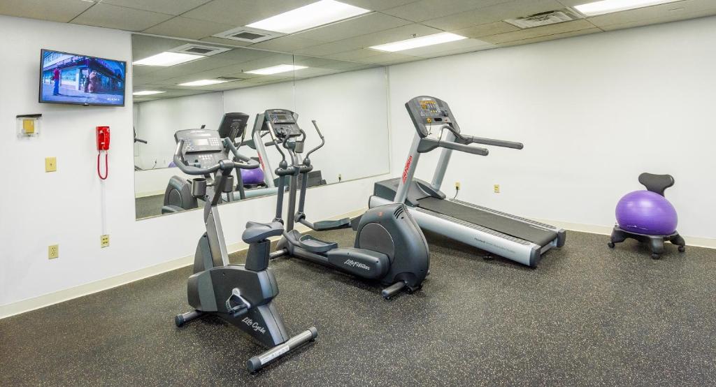 Fitness centrum a/nebo fitness zařízení v ubytování Dimond Center Hotel