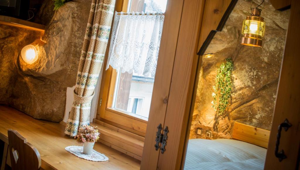 Koupelna v ubytování Hotel Olympia
