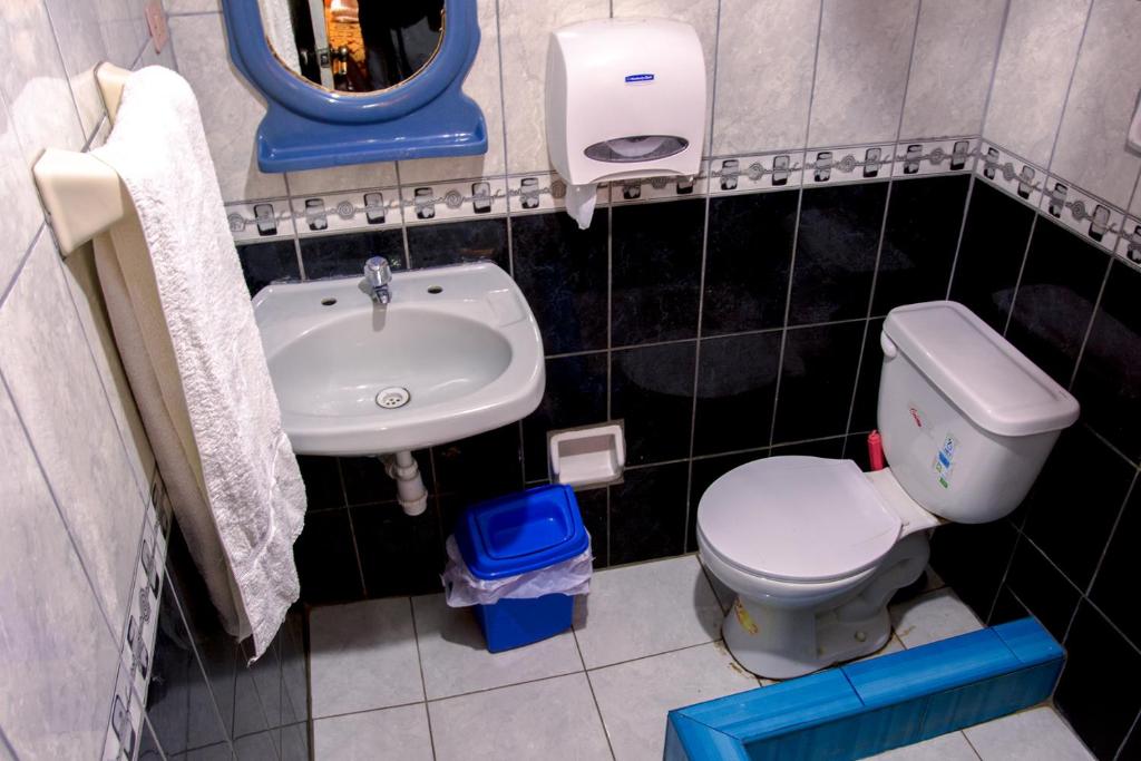 Koupelna v ubytování Hostal Virgen de Las Nieves II