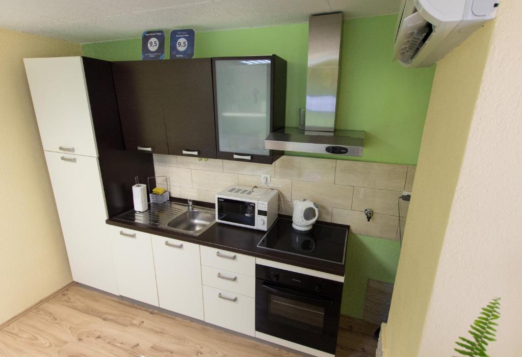 Kuchyňa alebo kuchynka v ubytovaní Apartment Skeja