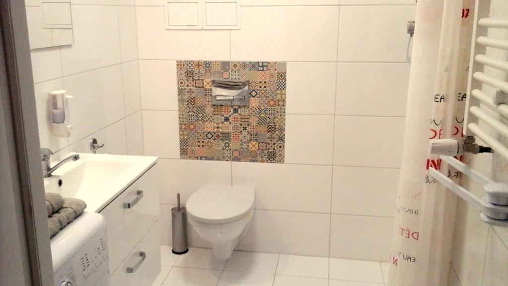 Koupelna v ubytování Apartament Leśny