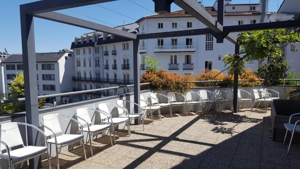 Balkón nebo terasa v ubytování Hôtel Padoue