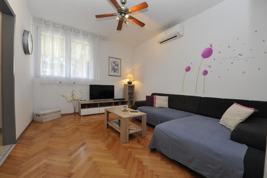 Televízia a/alebo spoločenská miestnosť v ubytovaní Apartman Mirakul