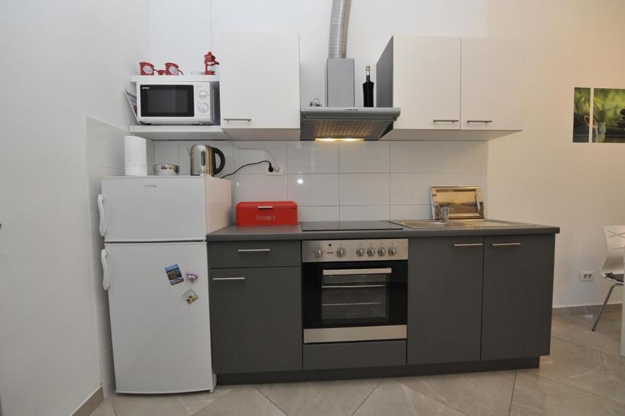 Kuchyňa alebo kuchynka v ubytovaní Apartman Mirakul