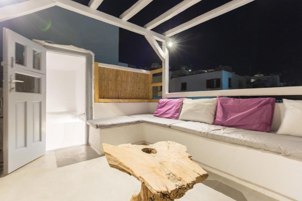 Balkón alebo terasa v ubytovaní Melina's House Mykonos Town