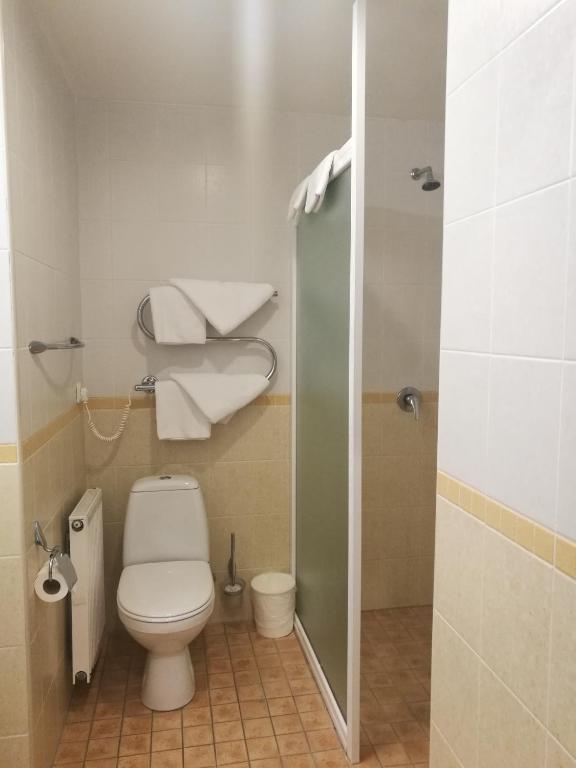 Koupelna v ubytování Hotel Promenada