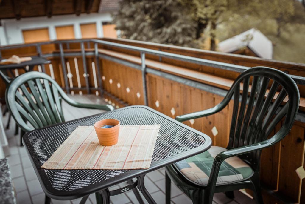 Balkón nebo terasa v ubytování Ferienparadies Hugenhof