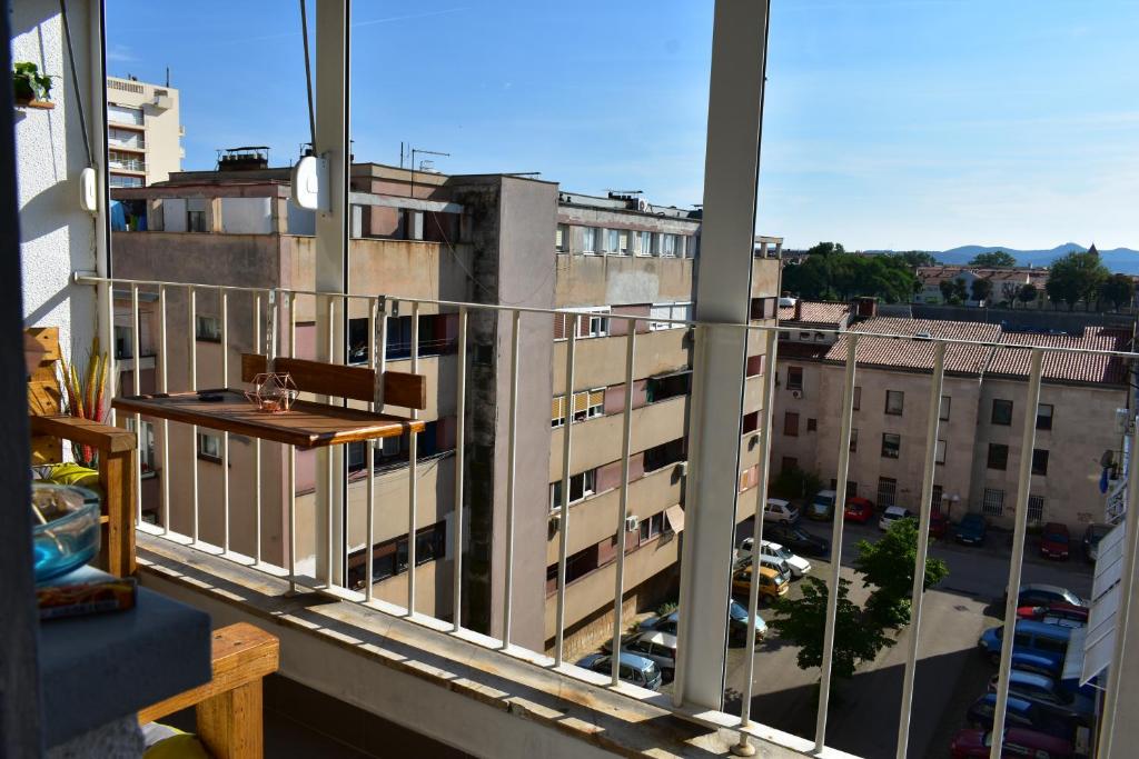 Balkón alebo terasa v ubytovaní Apartment Sunshine near bridge