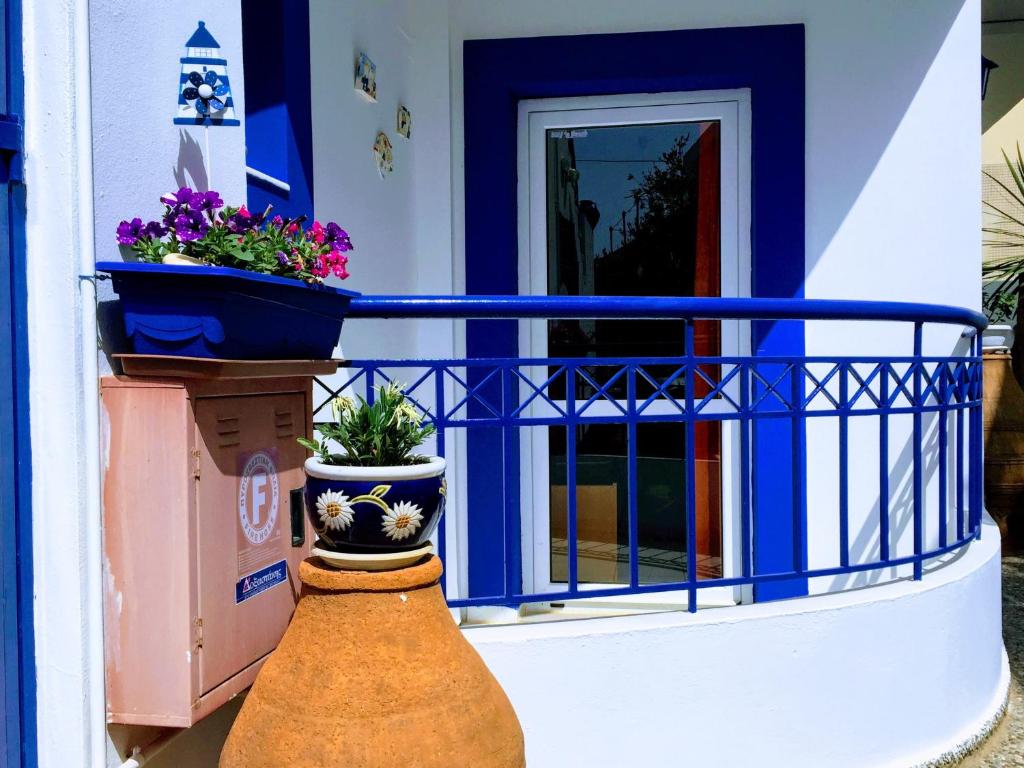Balkón nebo terasa v ubytování Psaras Apartments