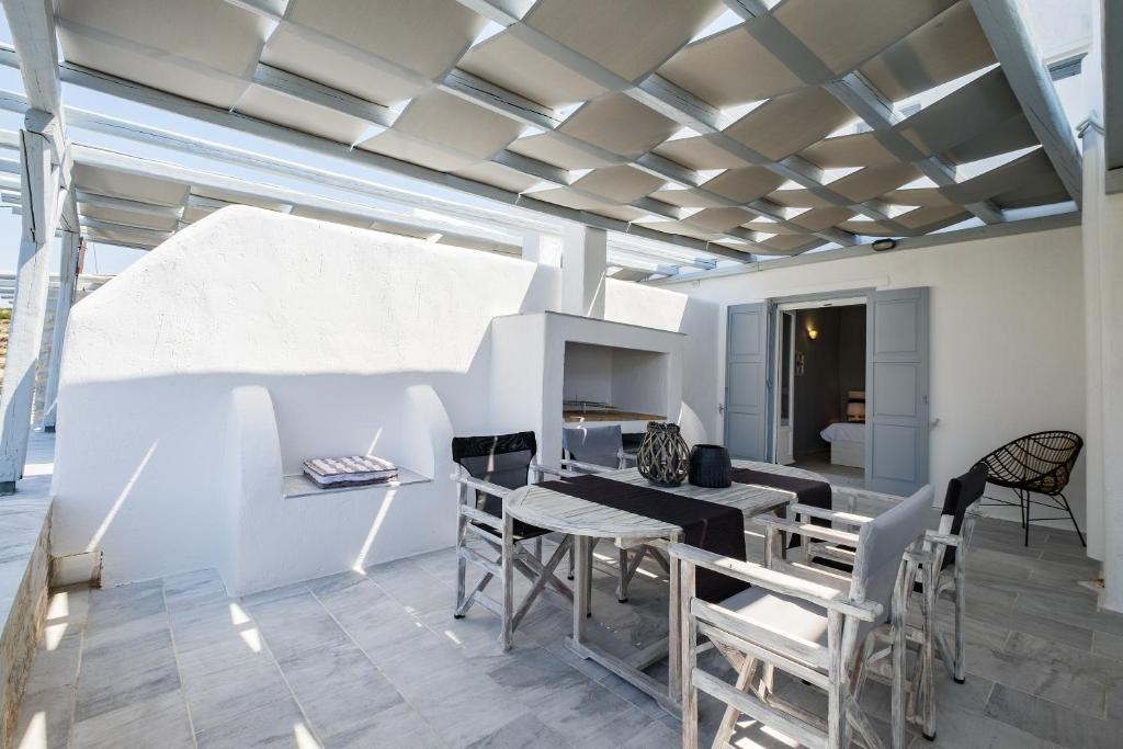 Posezení v ubytování Paros Villas Nereids
