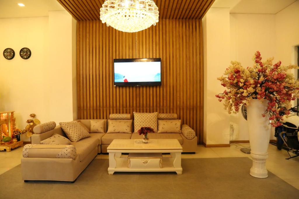 Khu vực ghế ngồi tại KaKa Hotel Han River