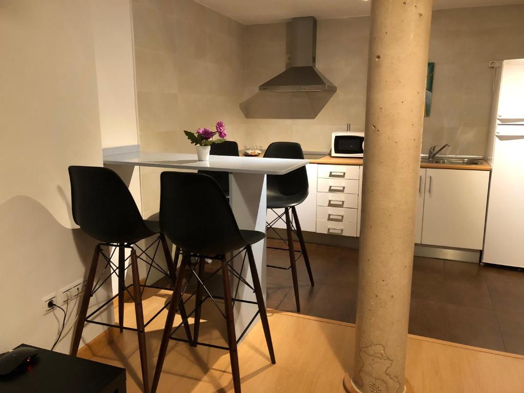 Kuchyň nebo kuchyňský kout v ubytování Loft Almagro