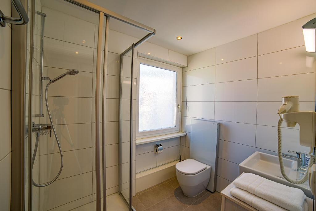 Koupelna v ubytování Hotel Central