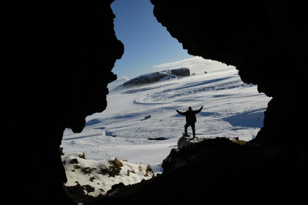 Hótel Búrfell durante l'inverno