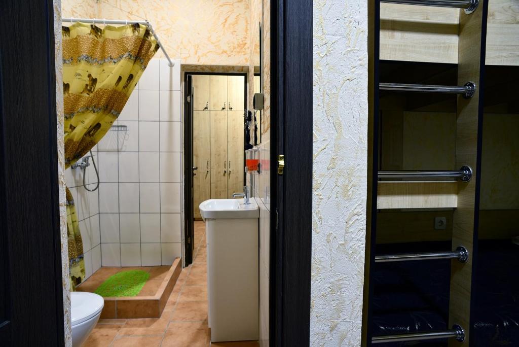 Koupelna v ubytování Logovo Hostel