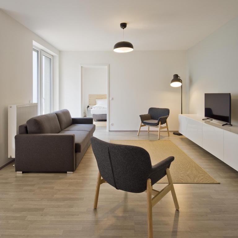 Posezení v ubytování Lakepark Residence