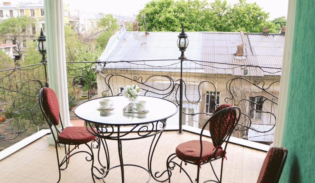 Balkón nebo terasa v ubytování Pearl Mini-Hotel