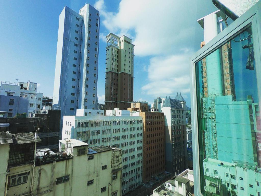 Cảnh Hong Kong hoặc tầm nhìn thành phố từ nhà khách