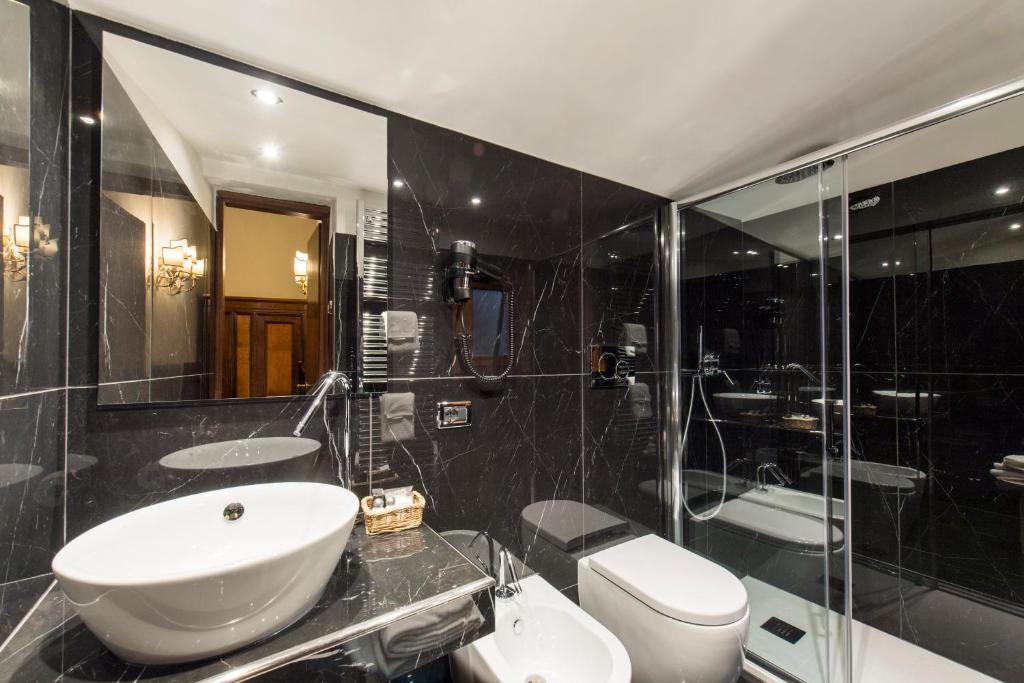 Koupelna v ubytování Hotel Campiello