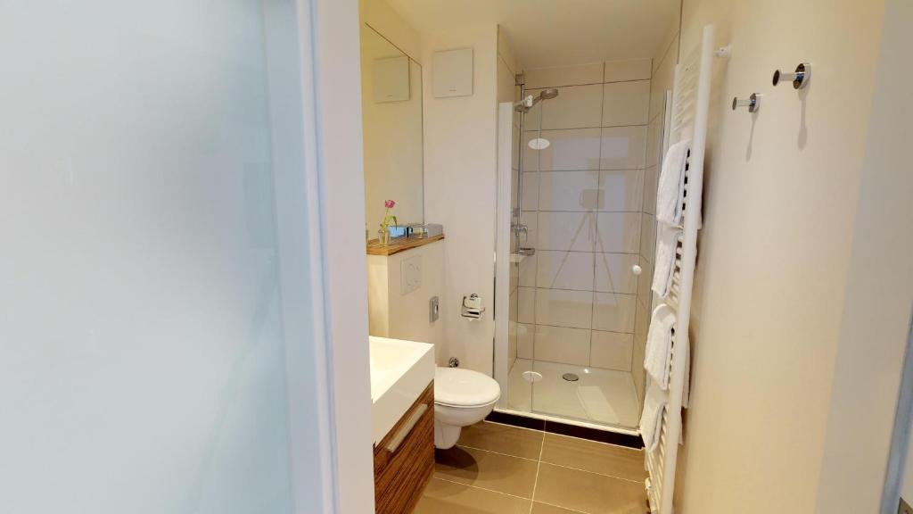 Koupelna v ubytování DORMERO Hotel Coburg
