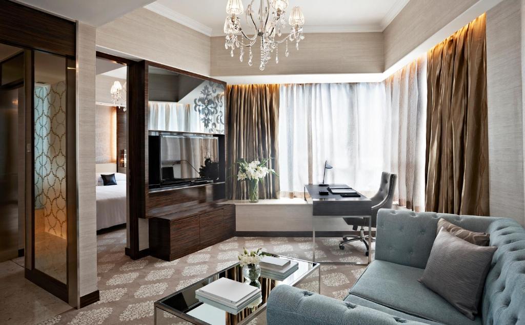 A television and/or entertainment centre at Dorsett Kwun Tong, Hong Kong