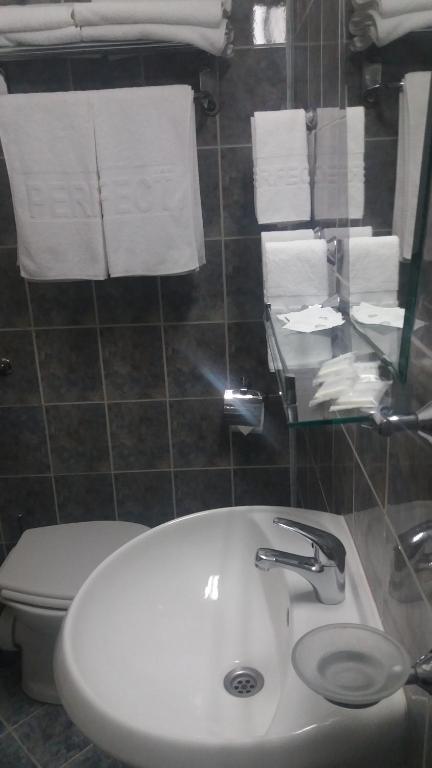 Koupelna v ubytování Hotel Perfect